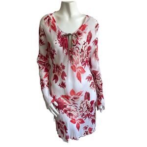 Vintage Rampage Semi Sheer Floral Long Sleeve Dress XL Fairycore Y2K Wimsical